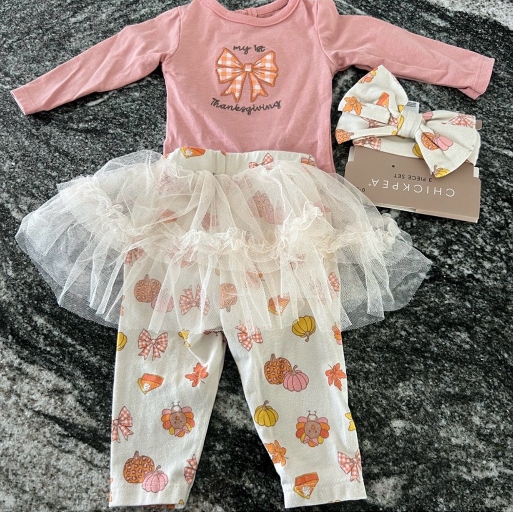 Chick Pea Pink and Cream Festive Costume Set